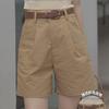 Women's Spring-Summer 2026 High-Waisted Cotton A-Line Shorts