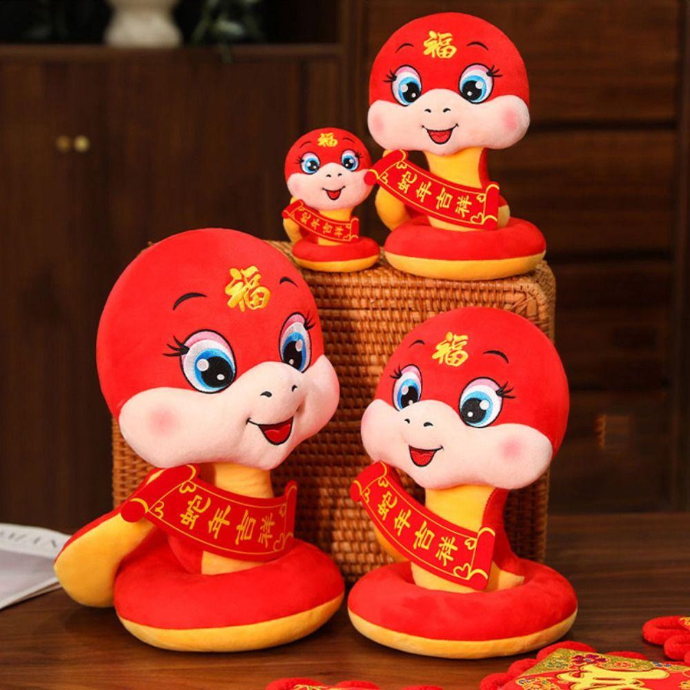 Happy New Year Snake Year Mascot Toy Good Wishes Lucky Snake Doll Plushies  Children