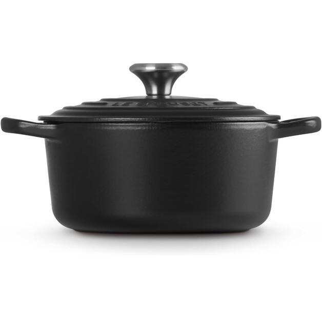 Чугунная жаровня Le Creuset Signature круглая 18 см чёрная 1,8 л (21177180000430)