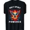 European Sizes Holy Spirit Powered Dove & Fire Graphic Tee - Men's T-Shirt, Perfect for Casual Outings & Fitness Training, Christian, Local Printing