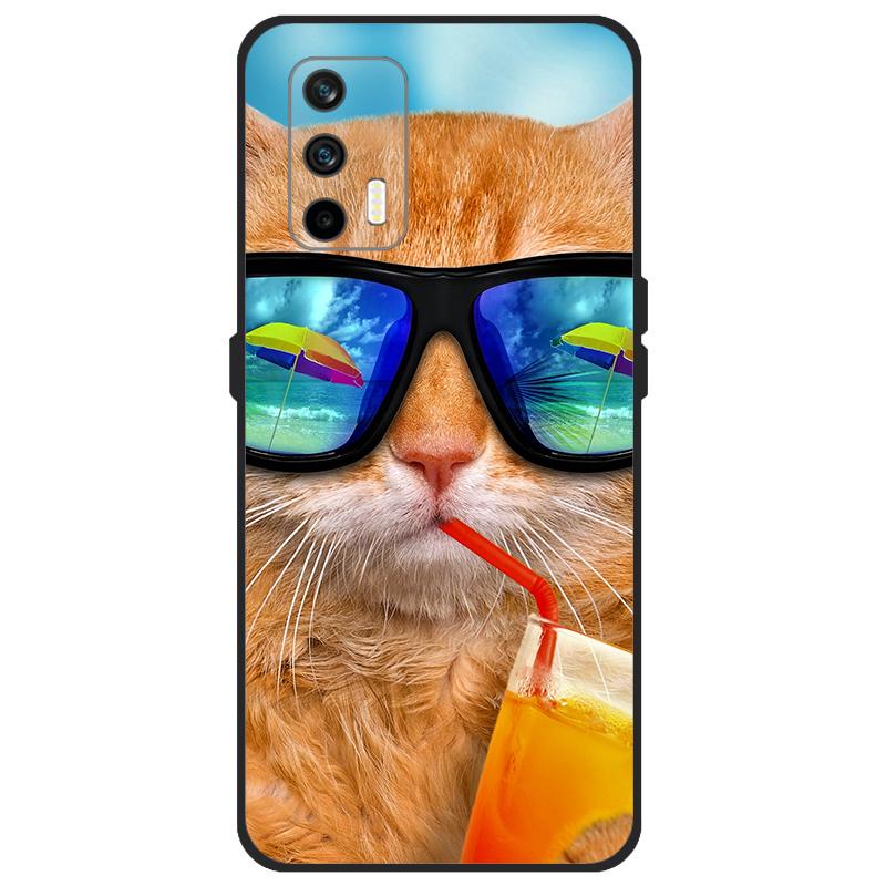 Funda Para Realme GT 5G Funda RMX2202 Cubierta Trasera de Silicona Suave Para OPPO Realme GT 5G 6.43 pulgadas Dibujos Animados TPU Parachoques de Teléfono Bolsas Estuche