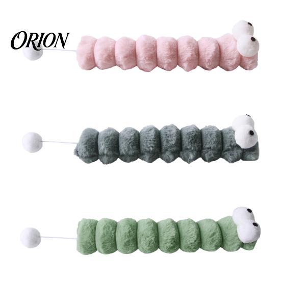 Cat Engagement Toy Plush Caterpillar Toy, Stuffed Chew Kitten Kicker for Cats with Tail Ball Biting Kicking Shaking Fun Interactive