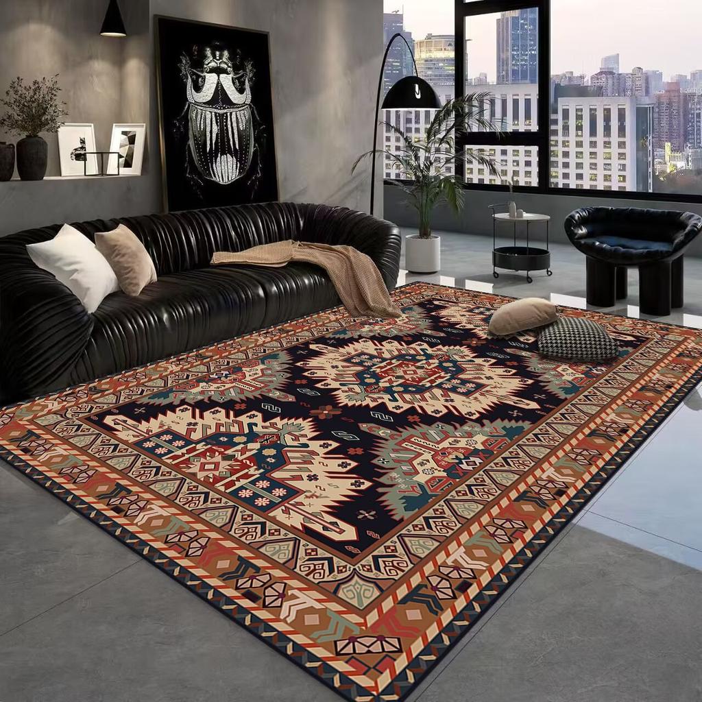 Retro Persische Luxusteppiche Große Fläche Wohnzimmer Boho Dekoration Rutschfeste Teppiche Schlafzimmer Nachttische Weiche Bodenmatte Stühle
