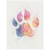 Poster Paw Print In Colors Poster Paw Print In Colors, 30X40 Cm, Unframed, Premium Canvas On Stretcher