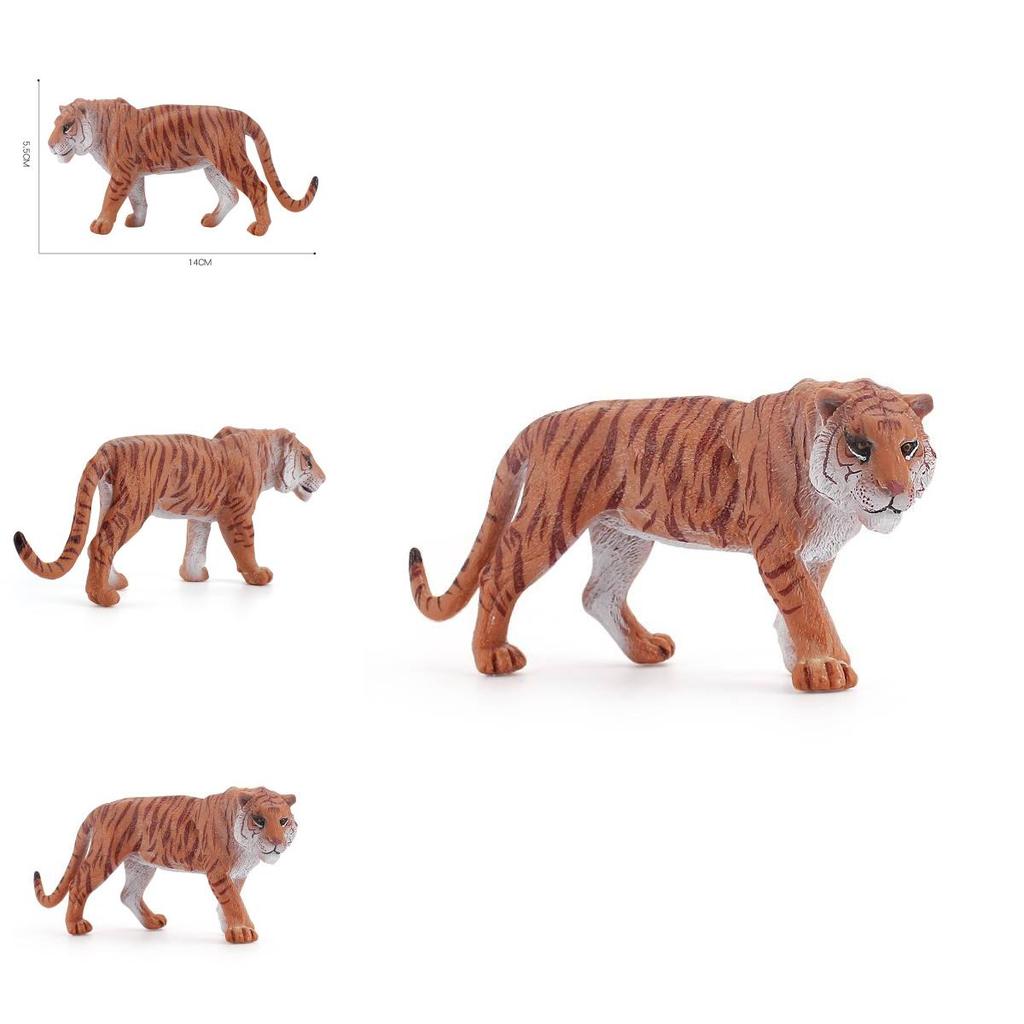 Pvc Tiger Model Static Collectible For Kids Educational Display