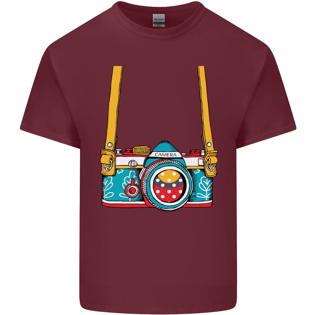Photography Camera Around Neck Unisexs Light Cotton TShirt