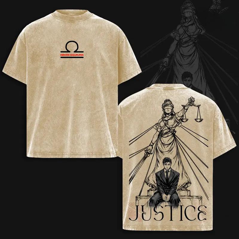 

Jujutsu Kaisen Higuruma Hiromi Cool Graphic Tshirt Men Women Clothing Short Sleeve Cotton T-shirts Washed Tee Harajuku T Shirt XXL коричневий