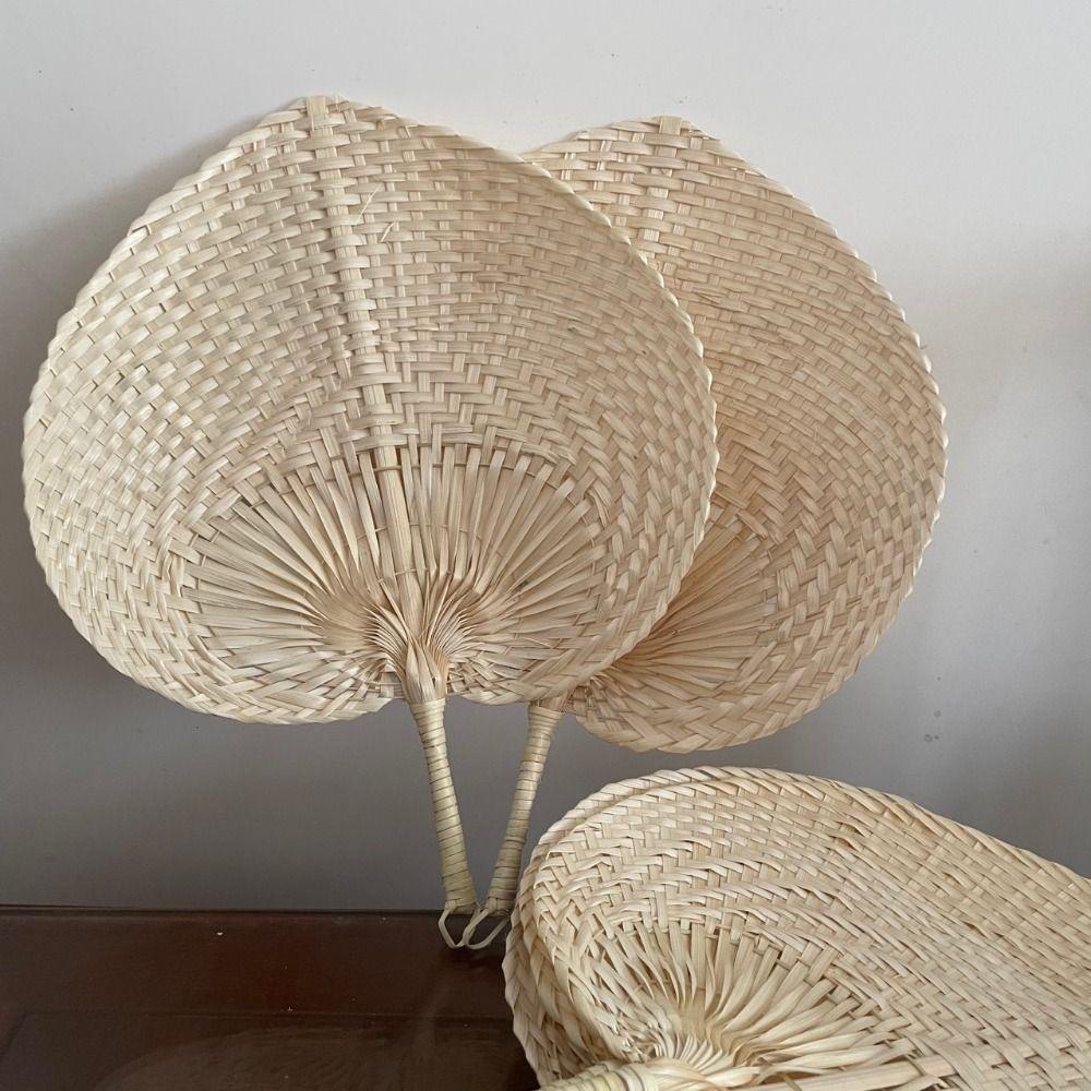 Handmade Gift Party Artificial Woven Fan Straw Hand-woven Fan Cooling Fan Summer