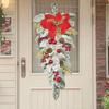 Christmas Swag Holiday Winter Decorations With Pine Cones Berries Swag Decoration For Home Staircase Porch Wall Window Party