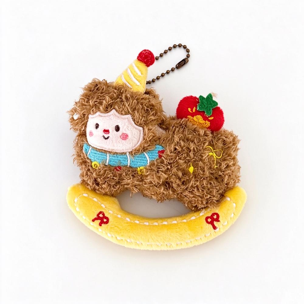 Fluffy Curly Haired Lamb Pendant Soft Sheep Pendant Bag Charm Plush Sheep Keychain  Women