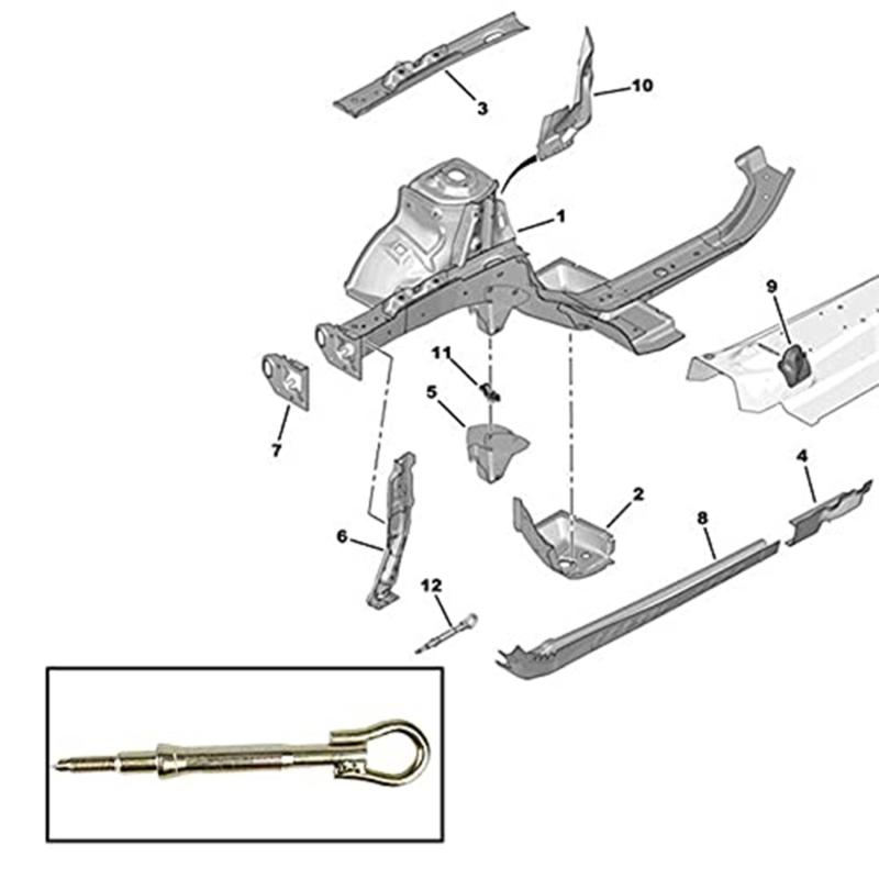 Metal Trailer Tow Hitches Hook for 301 3008 308 408 508 674421 7212ZJ 7212SQ 674418 674416 Ensuring Safety and Stability