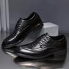 Fashion Golden Sapling Cowhide Men Shoes Male Party Dress Formal Lace Up Oxfords Shoe Genuine Leather Derby High Quality Thick Bottom