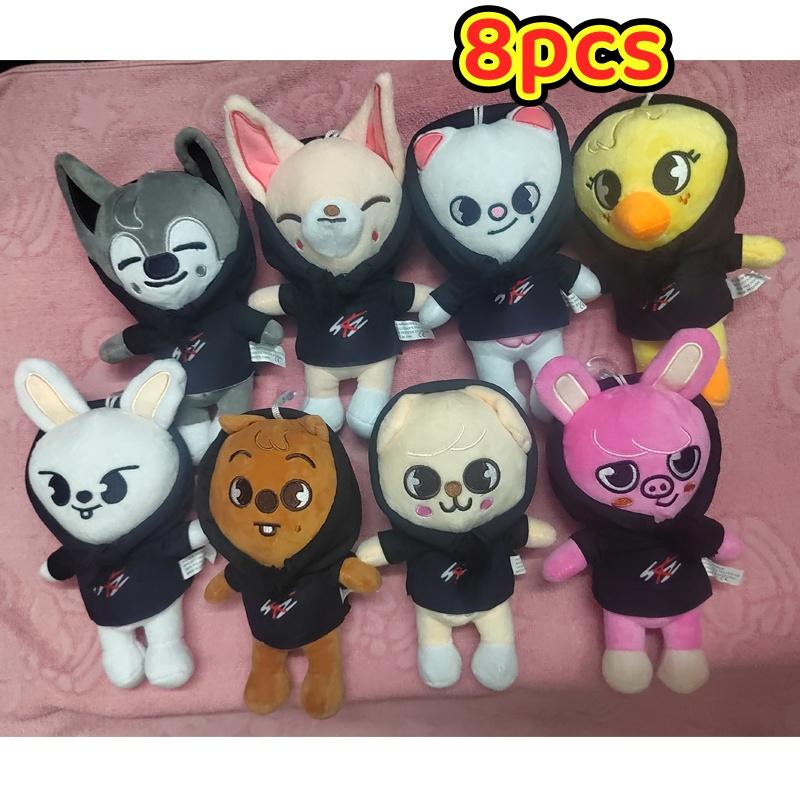 Plush Toys Stray Kids Cartoon Stuffed Animal Plushies Doll Kawaii Companion for Adult Fans Leeknow Hyunjin Gift