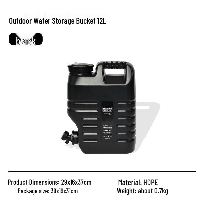 Portable Square Outdoor Camping Water Storage Tank with Faucet for Pure Drinking Water