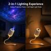 2-in-1 Galaxie Projektor Nachtlicht USB LED Sternenhimmel Lampe 360° Drehung Einstellbare Helligkeit für Schlafzimmer Decke Raum Auto Dekoration