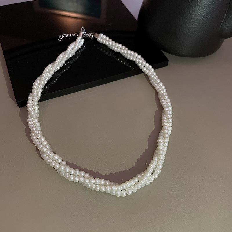 Romantic Waterdrop Pearl Necklace With Zircon Detailing For Womens Fashion Accessory EcoWhiteNecklace