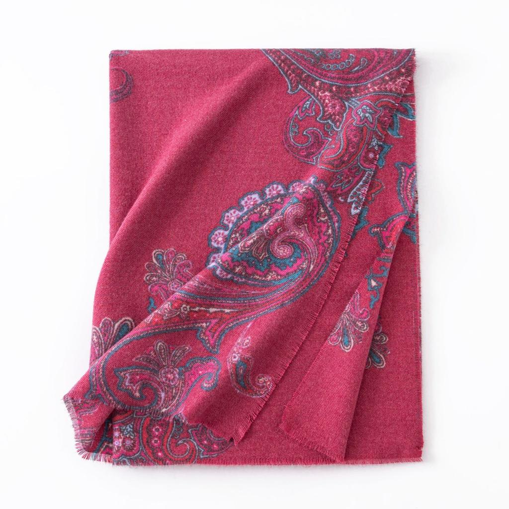 Scarf Autumn and Winter Cashew Print Women's European and American New Imitation Cashmere Shawl Thickened Warm and Cold Proof Scarf
