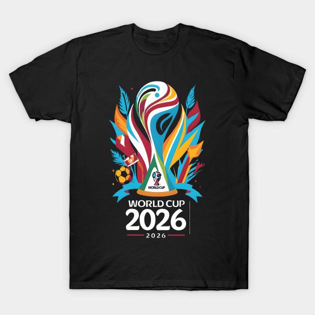 Мужская черная футболка с принтом Чемпионат мира по футболу 2026 Турнир по футболу 2026 Печать на бумаге для трансфера без вырезания Хлопковая футболка 3XL чёрный