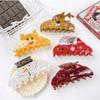 Deer Christmas Elk Hair Claw PVC Cartoon Animal Santa Claus Shark Clip Hair Accessories Geometric Snowman Hair Clip Wash Face
