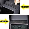 Carbon Fiber Center Armrest Box Rear Panel Sticker Trim For Tesla Model 3 23-24
