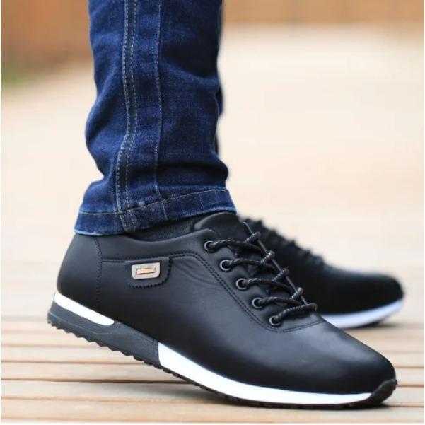 

Spring Leather Shoes Men Men Casual Shoes Sneakers Breathable Board Shoes Young Men Shoes Leather Sneakers Shoes M1190 44