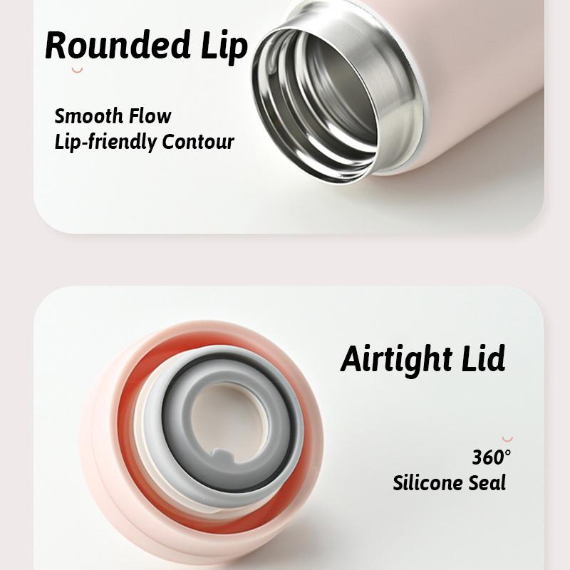 Morandi 180ml Edelstahl Thermoskanne, 316 Auslaufsicherer Isolierbecher, Anti-Flecken-Lippe, Lebensmittelecht Kaffee/Tee, Rosa/Grün/Rot/Schwarz