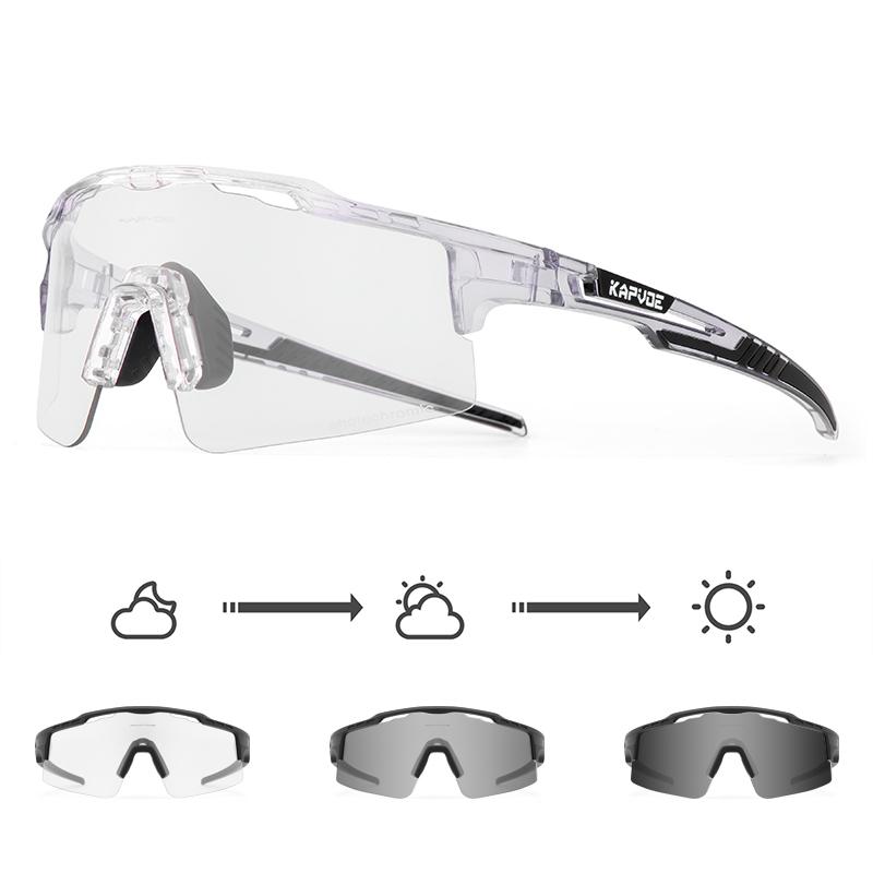 

Kapvoe-RED Photochromic Gold Cycling Glasses Sport Men s Sunglasses for Men Bike Bicycle Woman Outdoor UV400 Bike Goggles Photochromic 1lens