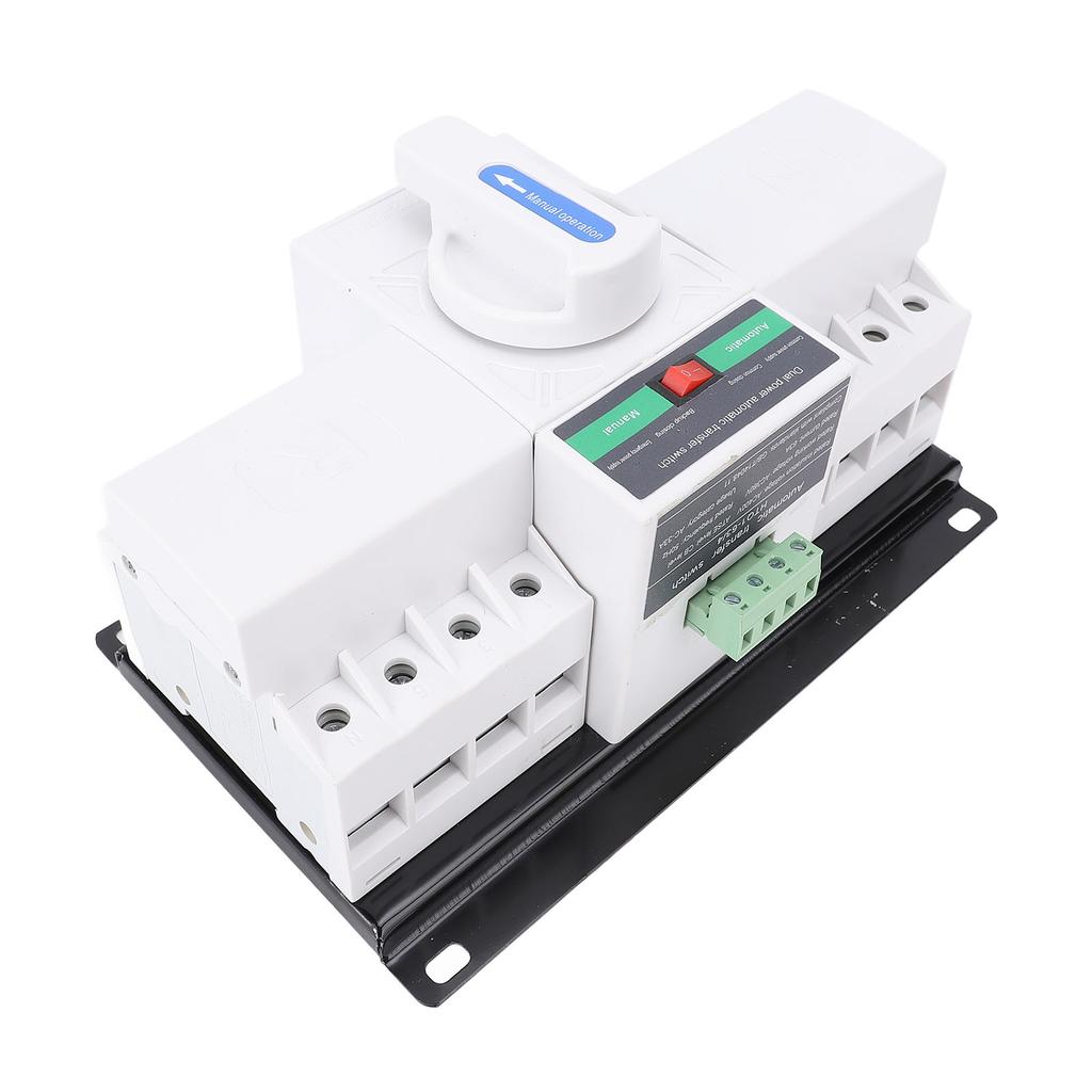 Double Power Automatic Transfer   AC400V ATS 4P 63A Generator Changeover   Manual Transfer   for Home Flame Retardant PC Material