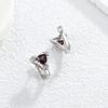 Luxuriöses Set mit Ohrringen und Ringen für Damen, 925er Sterlingsilber, natürlicher Rhodolith-Edelstein, Modeschmuck, Geschenk zur Geburtstagsfeier