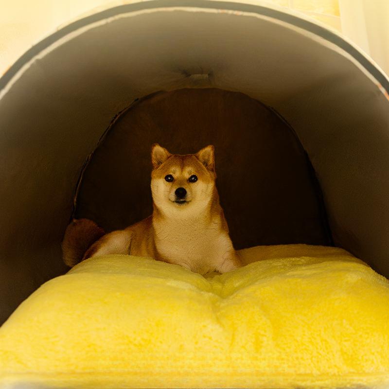 New Large Dog Pet Curved House Kennel Pet Dog Autumn and Winter Large Curved House Kennel Mat