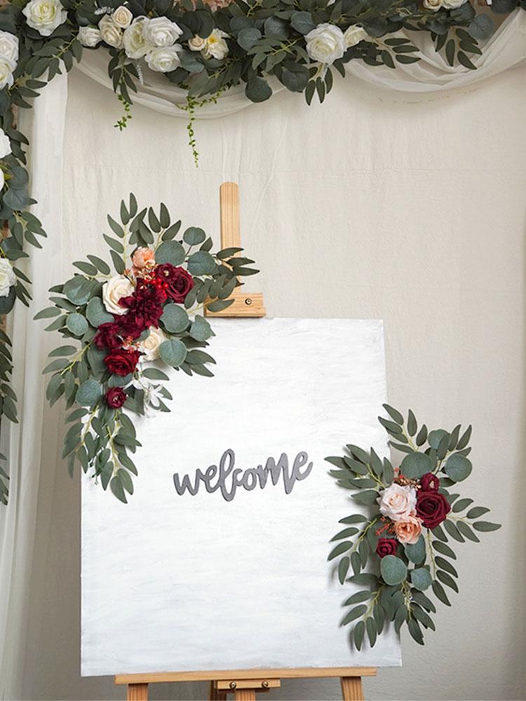 Kit de Flores Artificiales para Arco de Boda Flores Artificiales para DIY Fiesta Ceremonia Recepción Fondo Decoración Floral