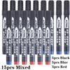 Set da 15 pennarelli indelebili a base d'olio per Carta, Metallo, Vetro, Legno, - Ideale per Scuola, Ufficio, Ingegneria, Edilizia, Arti