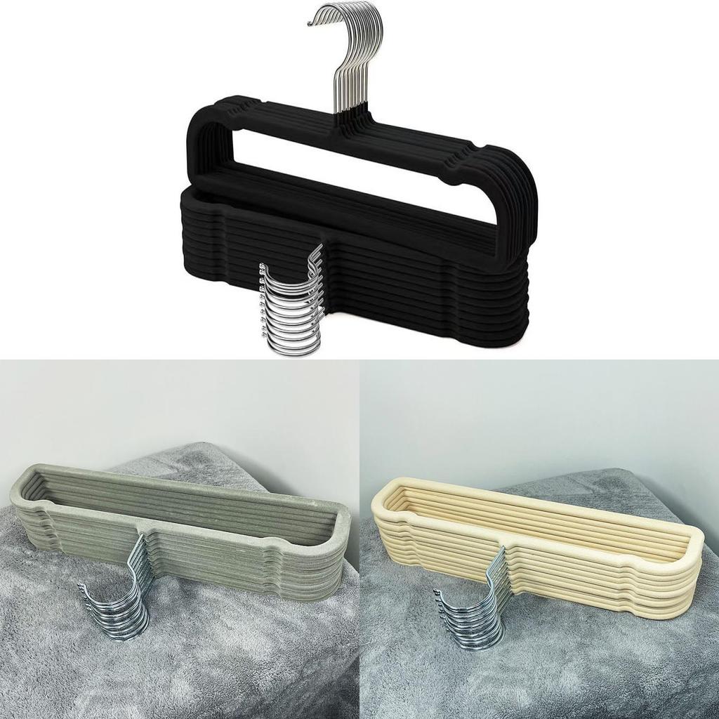 Modern Velvet Pants Hangers Set With Space Saving Design For Closet Organization