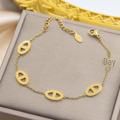 Stilig europeisk og amerikansk Titanstål Grisnesen Armbånd: Enkelt, allsidig og eksklusivt