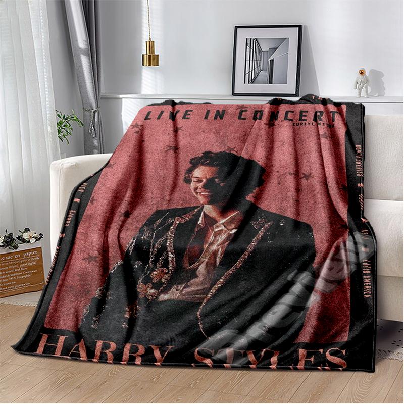 29 Style H-Harry Styles Singer Star Soft Flannel Blanket for Beds Bedroom Sofa Picnic,Throw Blanket for Leisure Nap Gift