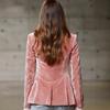 Women's Long Sleeve Blazer Turn Down Collar Chic Velvet Suit Jacket