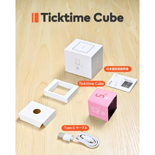 TickTime Cube - Roll It To Start the Countdown! Pomodoro Timer with Double-Sided LED Panel, Tap Operation, Kitchen Timer with 3 Volume Settings, Silen