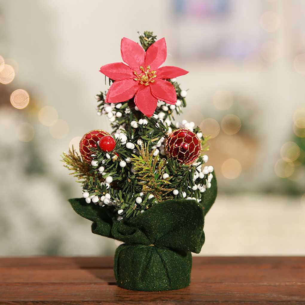 Ornamenti Natalizi Albero di Natale Piccolo Pino Scrivania Tavolo Ufficio Decorazione