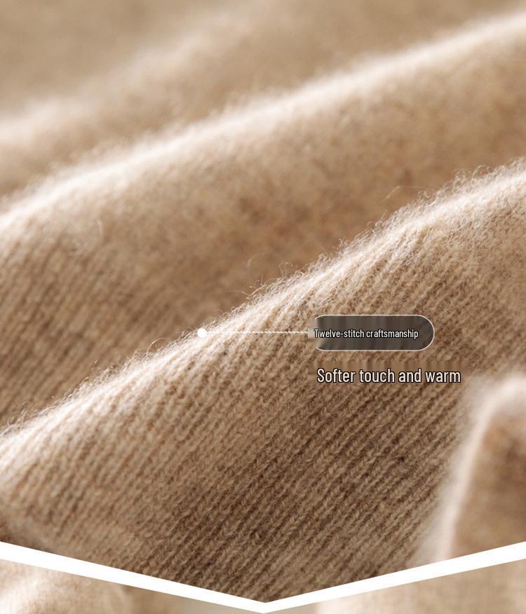 Men's Cashmere Half-Zip Thermal Sweater for Business Casual Wear