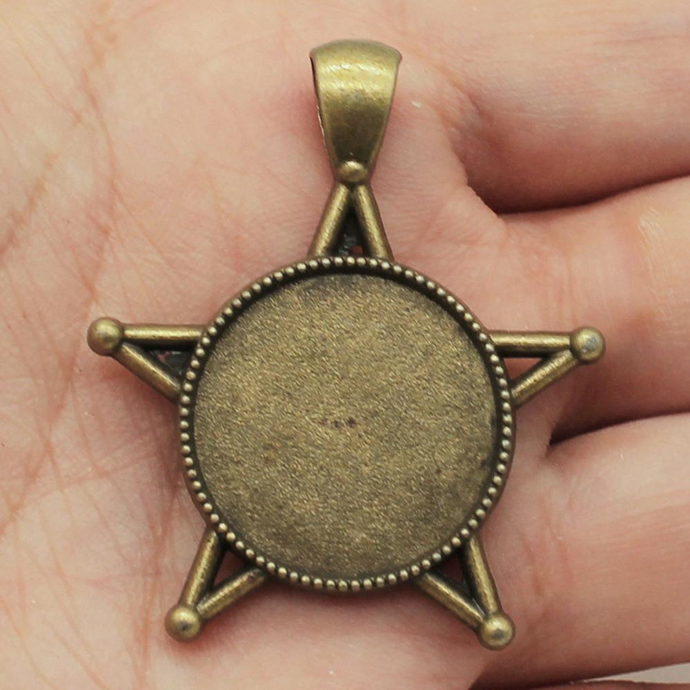 Hodí se pro kulatý 20mm skleněný kabošon Základní lůžko Podložka Bezel Doplňky Díly Chlapecké šperky Cool Dárky Pro