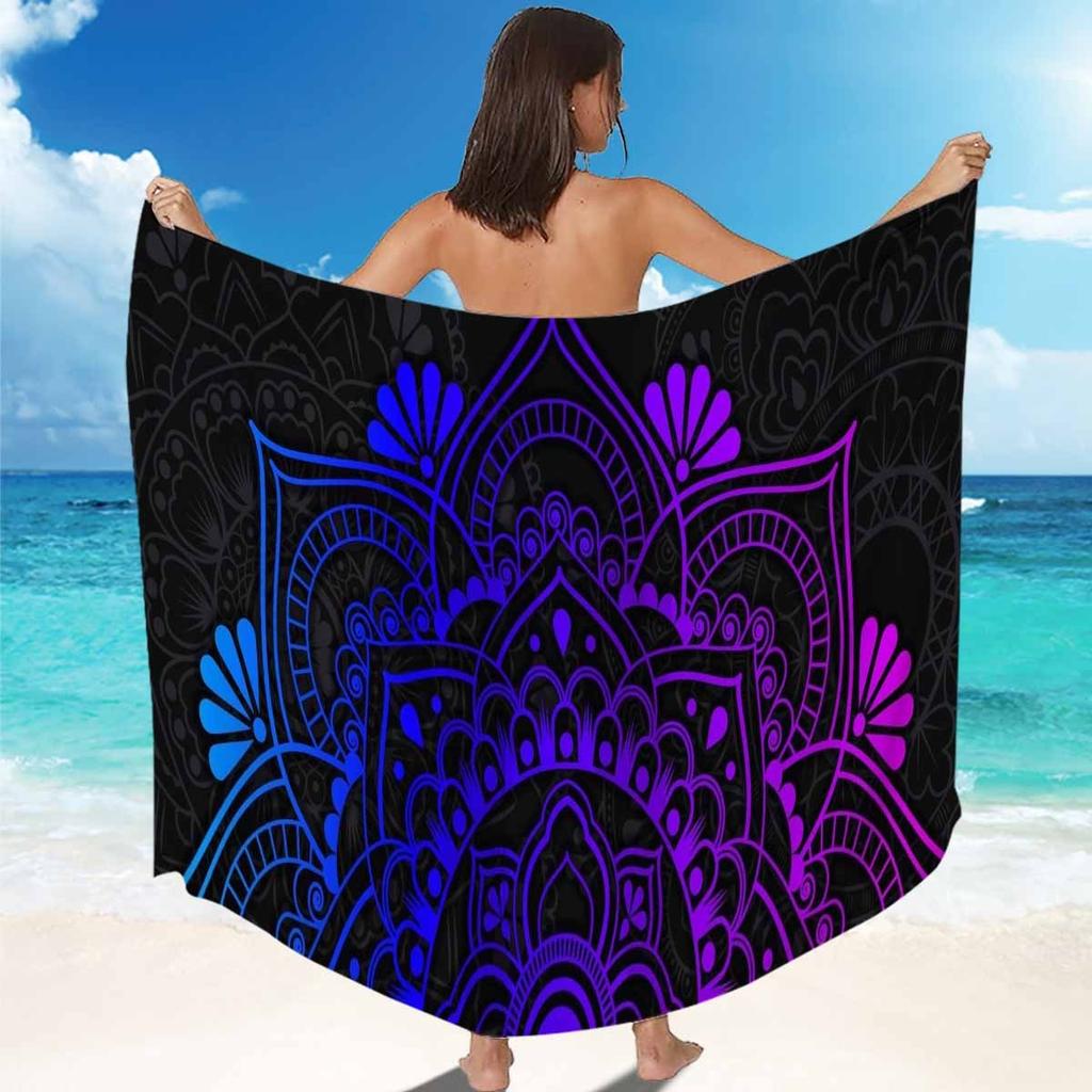 Beach Sarong Smock Decorated Towel Beach Skirt, Translucent Elegant Beach Bag Skirt Women's