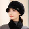 Fashion New  Faux Rabbit Fur Piled Thickened Knitted Hat Children Autumn and Winter Mother Warm Wool Cap Cap