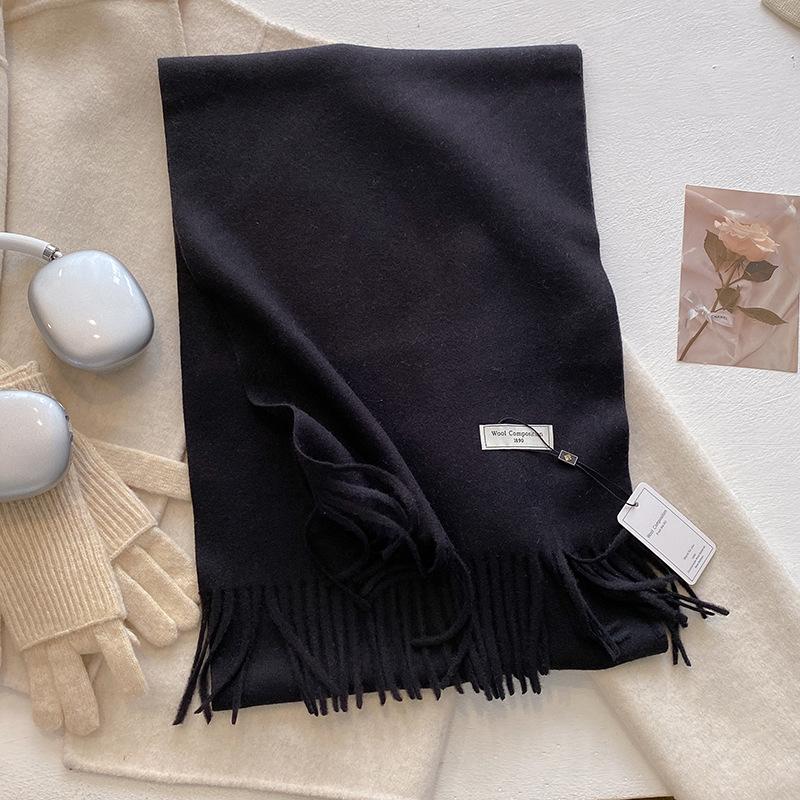 Luxury Cashmere Wool Scarf For Women  Winter Warm Pashmina Thicken Soft Shawl Wrap Stole Daily Use Fashion Elegant Wool Scarf