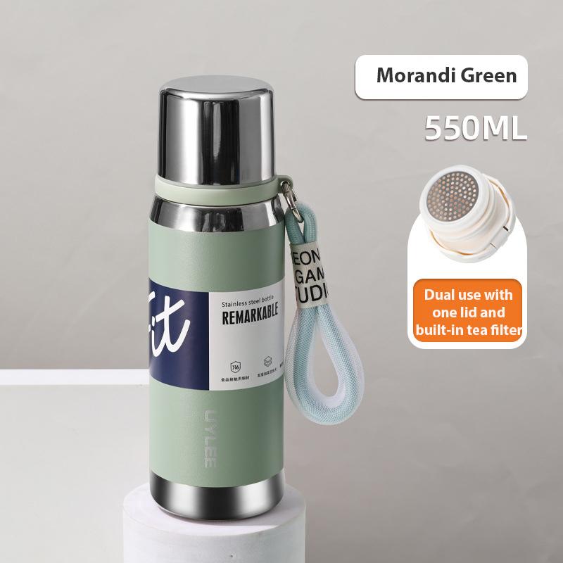 316 Stainless Steel Insulated Cup Large Capacity Simple Vacuum Cup Portable Student Bullet Head Sports Insulated Water Cup