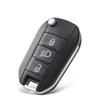 KEYYOU Gusci Guscio Chiave Auto Telecomando Pieghevole a 3 Pulsanti Per Citroen Aircross C3 C4 Per Peugeot 308 208 508 3008 5008 VA2/HU83