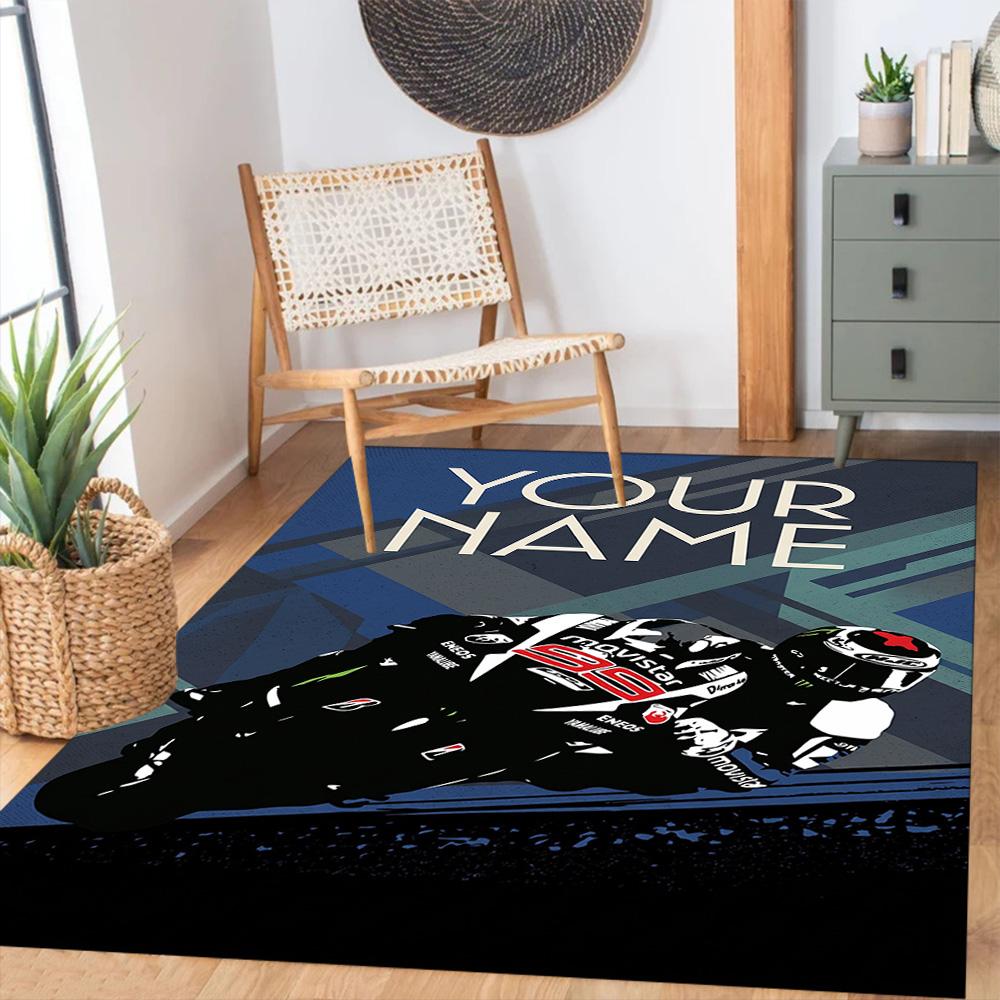 Jorge Lorenzo Customizable Name Area Rug Suitable For Hallway Dormitory Entryway Living Rooms Antislip Rug Anime Office Decor Best For Christmas