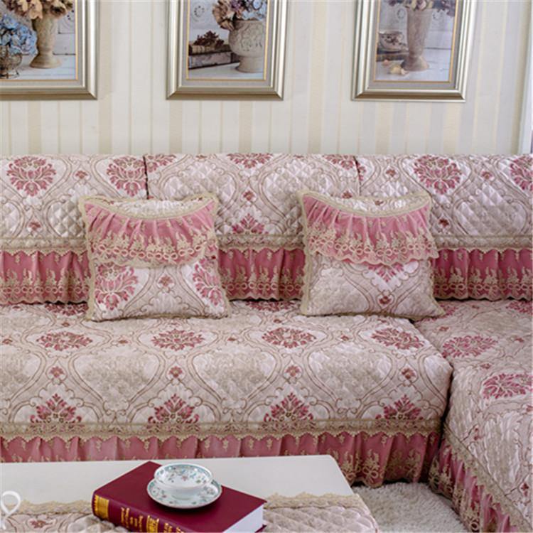 European-Style Fashionable Lace Jacquard Sofa Cushion Cushion Simple Modern Four Seasons Fabric Sofa Cover