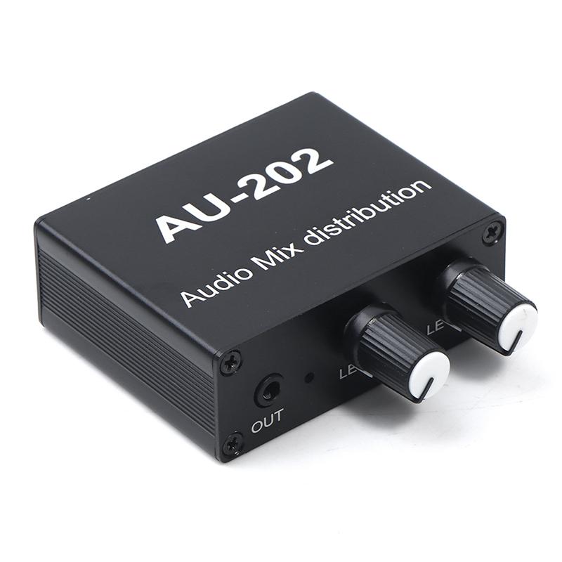 Stereo Mixer Audio Distributor For Headphone External Power Amp Volume