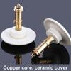 White Push-Type Sink Drain Stopper - Ceramic Anti-Rust Core Hair Filter Universal Bathroom Basin Plug Leakproof Silicone Ring