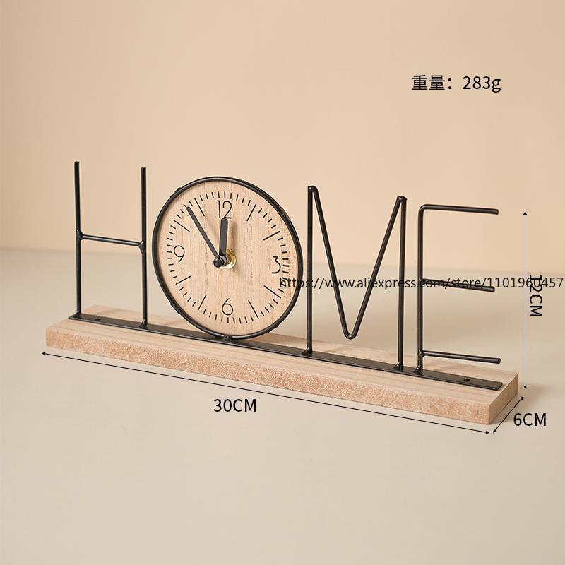 Handcrafted Creative TV Stand Decorative Ornaments Home Living Room Bedroom Entryway Wine Cabinet Office Desk Clock Decorations